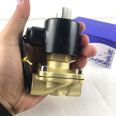 1 pouce 2W200-25 soupape solénoïde électrique en laiton normalement fermée NPT eau air soupape solénoïde en laiton NC 2 Way