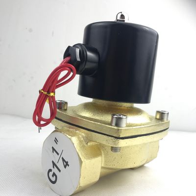 Normalement ouverte 2W350-35 1 1/4 pouces pur soupape solénoïde en laiton soupape d'eau NO