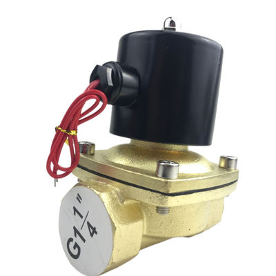 2W350-35 1 1/4 pouces soupape solénoïde en laiton pur soupape d'air d'eau normalement fermée NC