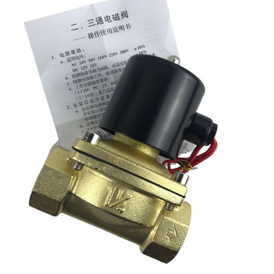 2W350-35 1 1/4 pouces soupape solénoïde en laiton pur soupape d'air d'eau normalement fermée NC
