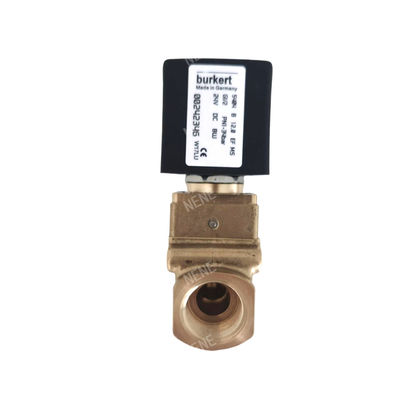 00126162 6014 D soupape électromagnétique burkert action directe Connexion de la plaque inférieure normalement ouverte 2.0 Flow Hole AC24V 8W Corps de soupape en laiton 0~10bar