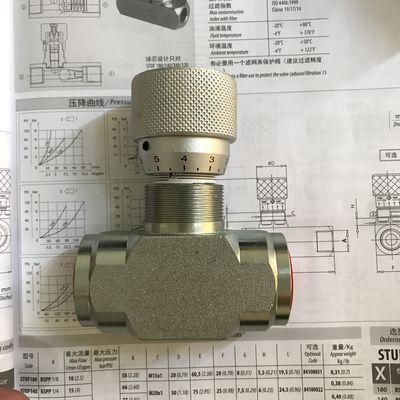 Valve à accélérateur de précision avec échelle STB-G1/4 STB-G3/8 STB-G3/4 STB-G1