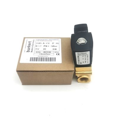 Burkert 00132865 AC24V soupape électromagnétique à action directe G1/8 6014 C normalement fermée 0~25bar 3/2 Way Corps en laiton