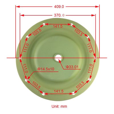 96475-A 96476-T Ventilateur à impulsion Diaphragme Ingersoll Rand Santoprene PTFE