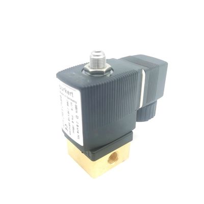 2/2 Normalement ouverte 00295651 Bourkert soupape solénoïde 20 trous d'écoulement FKM (caoutchouc fluoré) Corps de soupape en laiton scellé AC220V 8W 1-25bar