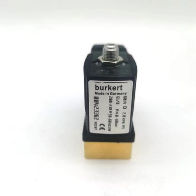 2/2 Normalement ouverte 00295651 Bourkert soupape solénoïde 20 trous d'écoulement FKM (caoutchouc fluoré) Corps de soupape en laiton scellé AC220V 8W 1-25bar