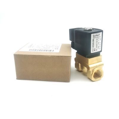 Ventilateur électromagnétique industriel 00085337 G1 1/4 2/2 normalement fermé 32 trou de débit FKM (caoutchouc fluoré) Corps de soupape en laiton scellé AC24V 8W 1-25bar