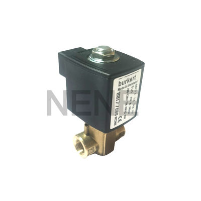Burkert Solénoïde 6013 Type d'action directe 00134243 2/2 Normalement fermé G1/8 pouces 2,5 Flow Hole FKM Sceau 220VAC 8W 0~16bar