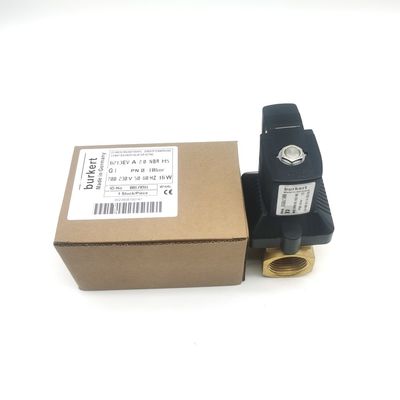 Valve solénoïde Burkert FKM Sceau 00126091 24VDC 8W 0~6bar 6013 Type action directe G1/8 pouces 2/2 normalement fermé 3.0 trou d'écoulement