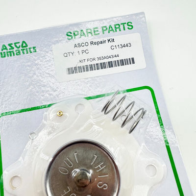 ASCO C113443 Kit de réparation du diaphragme 3/4 pouces pour la soupape solénoïde à impulsion SCG353A043 Nitrile/Viton