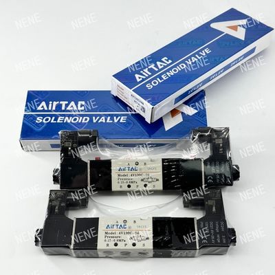 5 Voie 3 Position 4V130E-06 AIR fluide AIRTAC soupape solénoïde avec corps en alliage d'aluminium