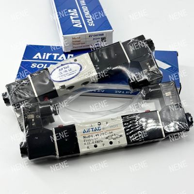 5 Voie 3 Position 4V130E-06 AIR fluide AIRTAC soupape solénoïde avec corps en alliage d'aluminium