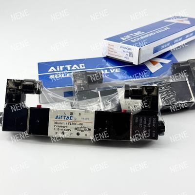 5 Voie 3 Position 4V130E-06 AIR fluide AIRTAC soupape solénoïde avec corps en alliage d'aluminium