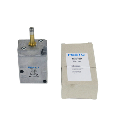 Valve Festo MFH-3-1/4 9964 Valve mécanique, 3 ports, fermée, électrique, G 1/4, de 0,15 à 0,8 Mpa