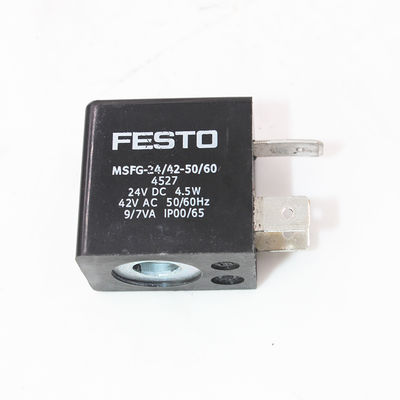 FESTO 4527 MSFG-24-50/60 Bobine de solénoïde, 24VDC, 4.5W, IP65, Languettes de connecteur pour MSSD-F, 3 broches