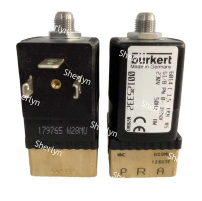 Burkert Electromagnetic Valve 00125332 G1/8 AC220V 6014 C Normally Closed 0~16bar 3/2 Way Brass Body