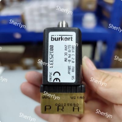 Burkert 00125333 Two Position Three-way Solenoid Valve 6014 Series C Normally Closed G1/8 Brass Valve Body