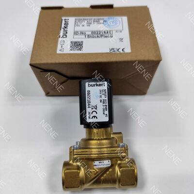 Ventilateur électromagnétique Burkert 00221862 6281 Type G1 1/2 2/2 Normalement fermé 40.0 Flow Hole NBR Corps de soupape en laiton scellé DC24V 8W 0.2-16bar -10~+80 °C
