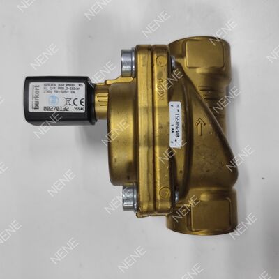 Électrovanne AC220V haute température avec joint FKM type BURKERT 6281 00221876 G3/4 2/2 NF corps en laiton 13.0 orifice 8W 0.2-16bar 0~+120°C