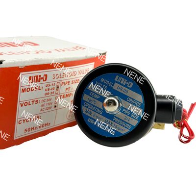 US-20 UNID 3/4" soupape magnétique pneumatique à piston en laiton -5°C ~ 185°C soupape d'eau