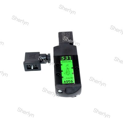 Vanne électromagnétique ASCO SCG531C017MS à deux positions et cinq voies, raccordement par tuyau, 24V CC