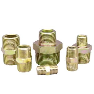 Raccords de tuyauterie pneumatique en acier au carbone galvanisé de 1 1/2 pouce, filetage BSP, milieu approprié : huile lubrifiante, solutions de connexion durables