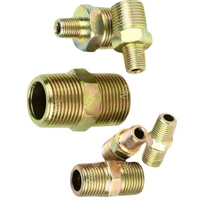 Raccords de tuyauterie pneumatique en acier au carbone galvanisé de 1 1/2 pouce, filetage BSP, milieu approprié : huile lubrifiante, solutions de connexion durables