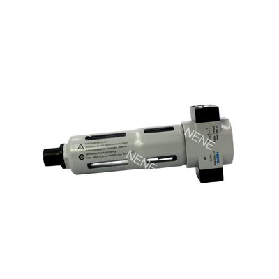 Régulateur-filtre Festo LFR-3/8-D-MINI-MPA 8002296 40 µm en alliage de zinc avec purge manuelle et manomètre, plage 0,5-12 bar