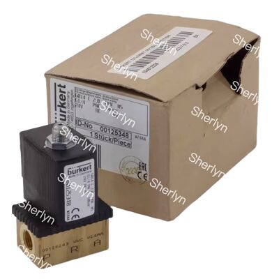 Électrovanne Burkert 00134240 6013 à action directe G1/8 2/2 NF Orifice 2,5 mm Joint FKM Corps laiton 24VDC 8W 0-10bar