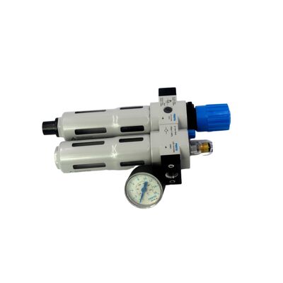 Filter Regulator Lubricator Festo FRC-1/8-D-7-MINI 162754 40μm Manual Drain G1/8 0.5-7bar 800L/min With Gauge Die Cast Zinc