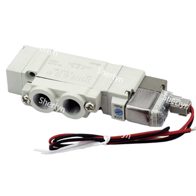Fonction de commande manuelle intégrée, solénoïde SMC SY3120-6LZD-C8 DC12V utilisé sur les cylindres de positionnement de convoyeur à longue course
