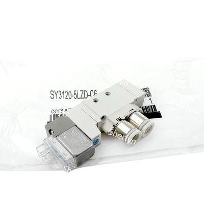 Fonction de commande manuelle intégrée, solénoïde SMC SY3120-6LZD-C8 DC12V utilisé sur les cylindres de positionnement de convoyeur à longue course