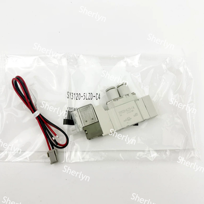 Φ4 Push-in Fitting, bobine en courant continu de 12 V avec lumière pilote, soupape solénoïde SMC SY3120‐6LZD‐C4, adaptée aux machines d'emballage à cycle élevé et aux systèmes d'accrochage robotiques.