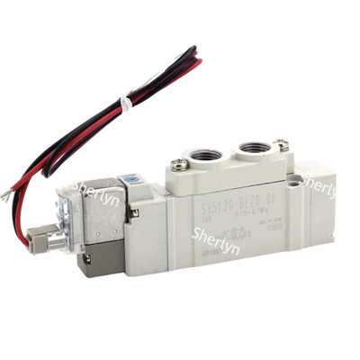 Électrovanne d'air à commande directionnelle compacte SMC SY3000 série SY3120-5LZD-M5