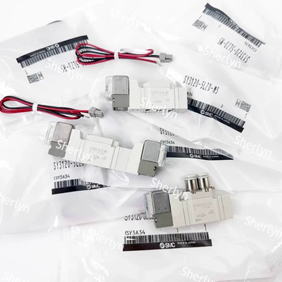 Réglage manuel intégré SMC SY3220-5LZD-M5 DC24V soupape d'air pour le contrôle du cylindre de verrouillage du convoyeur à longue course