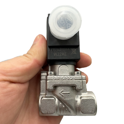 Matériaux d'étanchéité EPDM G1/4′′ soupape électromagnétique pneumatique 24V DC 2 voies de fonction de soupape normalement fermée et 2 voies de fonction de soupape normalement ouverte 00322541