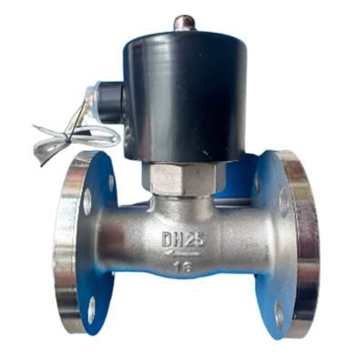 Valve électromagnétique pneumatique en acier inoxydable SS304 avec une plage de température de moins 20 °C à plus 185 °C et un matériau de joint en PTFE