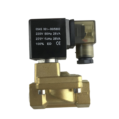 2/2 Ventilateur solénoïde pneumatique normalement fermé avec corps en laiton, taille de port de 3/8" à 2" pour l'opération PU225-04
