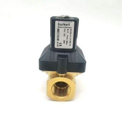 DC24V 8W Burkert 00221630 6213 NC Valve de diaphragme, G3/4 fil interne 20 trou de débit NBR joints, boîtier en laiton pour -10 °C ~ 80 °C 0-10bar système de tuyauterie