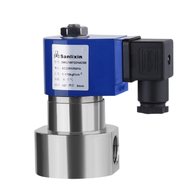 2 voies NC H4S005B01-AC-220 en acier inoxydable 316 1/8' de port Taille 220VAC soupape solénoïde haute pression