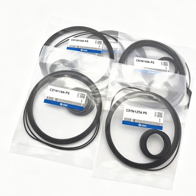 SMC Kit de service de cylindres pneumatiques CS1‐200A‐PS / CS2‐200A‐PS Composants d'étanchéité de taille précise Fixe de la tige et du piston Fuite d'air pour l'entretien des cylindres de tubes en acier