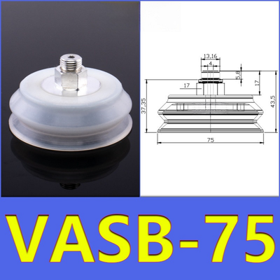 FESTO VASB75 Vacuum Suction Cup Bellows Structure Food Grade Silicone Option NBR Rubber Multiple Color For Robot Pneumatic Handling Packaging And Printing Equipment