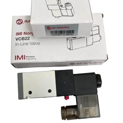Vanne solénoïde à rappel par ressort NORGREN VCB22B417A-AB219J G1/4 AC220V 3/2 NF vanne directionnelle pneumatique pour machine de moulage par soufflage