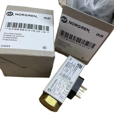 Interrupteur de pression NORGREN 0880323 filetage G1/4 0,5-8 bars, manomètre pour conduite de fluide de machine-outil