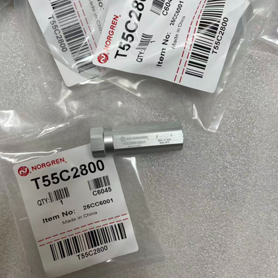 Valve d'arrêt pneumatique compacte T55C2800 IMI Norgren G1/4 BSPP à fil Valve de non-retour légère pour le circuit pneumatique robotisé