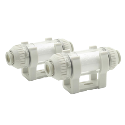 Filtre d'aspiration pneumatique SMC ZFC200-08B Connecteur poussoir une touche-100kPa-1.0MPa Plage de fonctionnement Remplacement d'élément sans outil pour circuit auxiliaire à vide de prélèvement et de placement robotisé