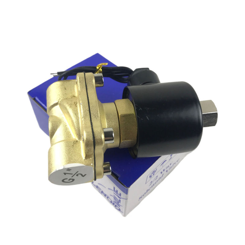 1 pouce 2W200-25 soupape solénoïde électrique en laiton normalement fermée NPT eau air soupape solénoïde en laiton NC 2 Way