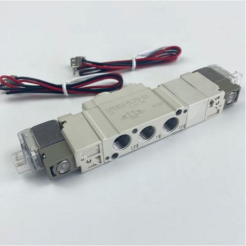 SMC SY5220-5LZD-01 DC24V Port Taille 1/8 Pneumatique à soupape solénoïde fil de tuyauterie 2 position double