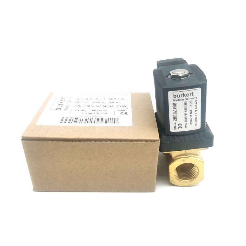 Burkert 00126221 soupape solénoïde en acier inoxydable 6014 C normalement fermée G1/8 2.0 Flow Hole AC24V 8W Corps de soupape en acier inoxydable 0~10bar