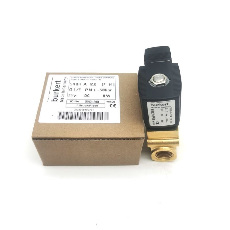 Burkert 00132865 AC24V soupape électromagnétique à action directe G1/8 6014 C normalement fermée 0~25bar 3/2 Way Corps en laiton